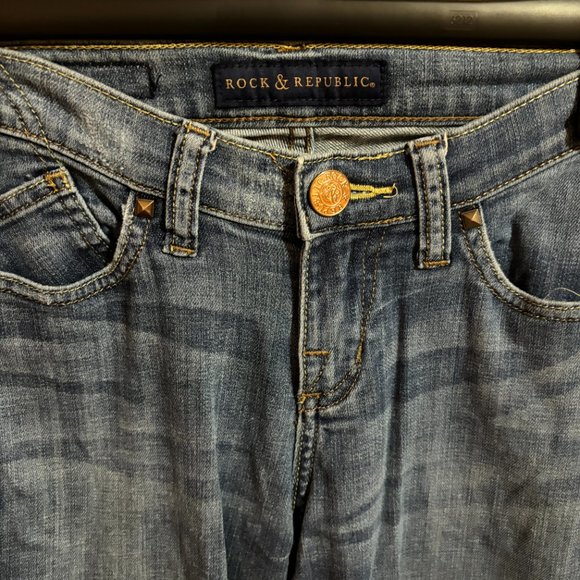 Rock Republic Jeans Womens Back Pocket Design Size 0‎ - Picture 4 of 12